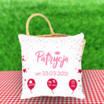 Poduszka z metryczką dla dziewczynki