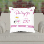 Poduszka z metryczką dla dziewczynki