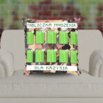 Poduszka - Tabliczka mnożenia z imieniem w stylu Minecraft