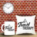 Poduszka i Kubek - Travel is my therapy