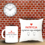 Poduszka i Kubek - [imię] Czy będziesz moją walentynką?