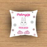 Poduszka z metryczką dla dziewczynki