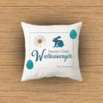 Poduszka - Wesołych Świąt Wielkanocnych, życzą (nazwisko)