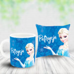 Poduszka i kubek z imieniem prezent dla fana Krainy Lodu