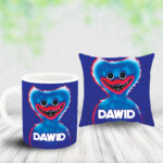 Poduszka i kubek z imieniem prezent dla fana Huggy Wuggy