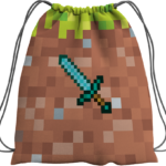 Worek do szkoły na WF, strój do ćwiczeń - Minecraft Miecz