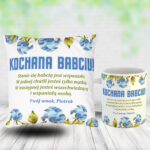 Prezent dla Babci poduszka i kubek z napisem