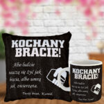 Prezent dla Brata poduszka i kubek z napisem Kochany Bracie