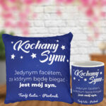 Prezent dla Syna poduszka i kubek z śmiesznym napisem