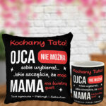 Prezent dla taty poduszka i kubek z napisem personalizowanym