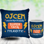 Prezent dla taty poduszka i kubek z wzruszającym napisem