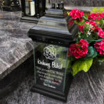 Personalizowany znicz z podpisem dla Babci - Nie pytam Cię Boże...