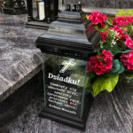 Personalizowany znicz z podpisem dla Dziadka - Zamknęły się ukochane oczy...