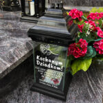 Personalizowany znicz z podpisem dla Dziadków - Nie odchodzi ten, kto pozostaje w sercach bliskich