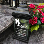 Personalizowany znicz z podpisem dla Taty - Widocznie mało jest Aniołów...