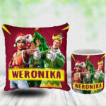 Poduszka i kubek świąteczny prezent dla fana gry Fortnite