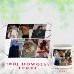 Personalizowany zestaw dla zakochanych poduszka i kubek z kolażem na sześć zdjęć