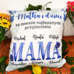 Personalizowana poduszka prezent na dzień mamy z imionami dzieci