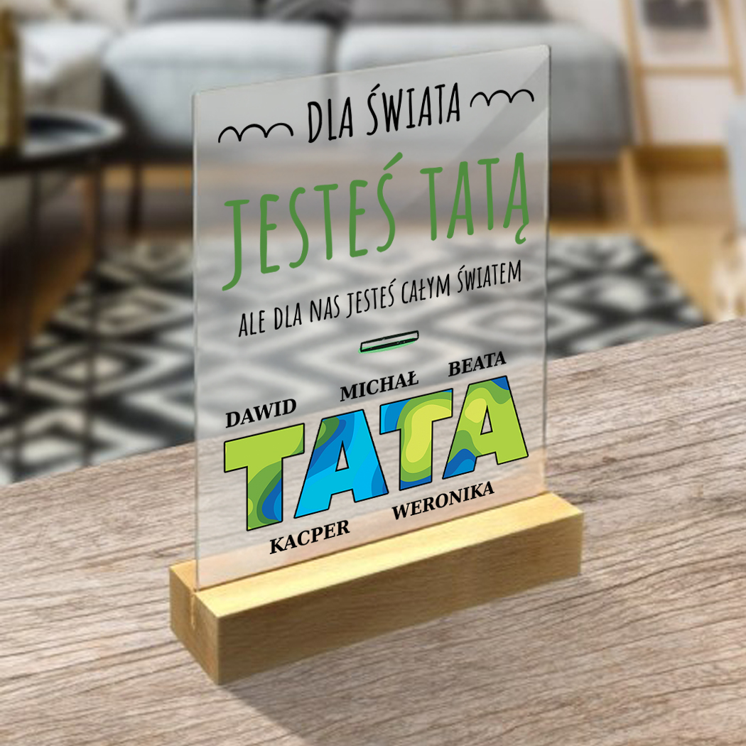 statuetka-na-dzien-ojca-5 Statuetka z napisem na szkle na drewnianej podstawce na Dzień Ojca - obrazek 1