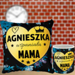 Poduszka i kubek prezent dla mamy na dzień mamy z imieniem