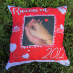 Poduszka "Razem Od" z zdjęciem i imionami prezent na Dzień Chłopaka