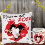 Personalizowany prezent zestaw na walentynki z zdjęciem i imionami