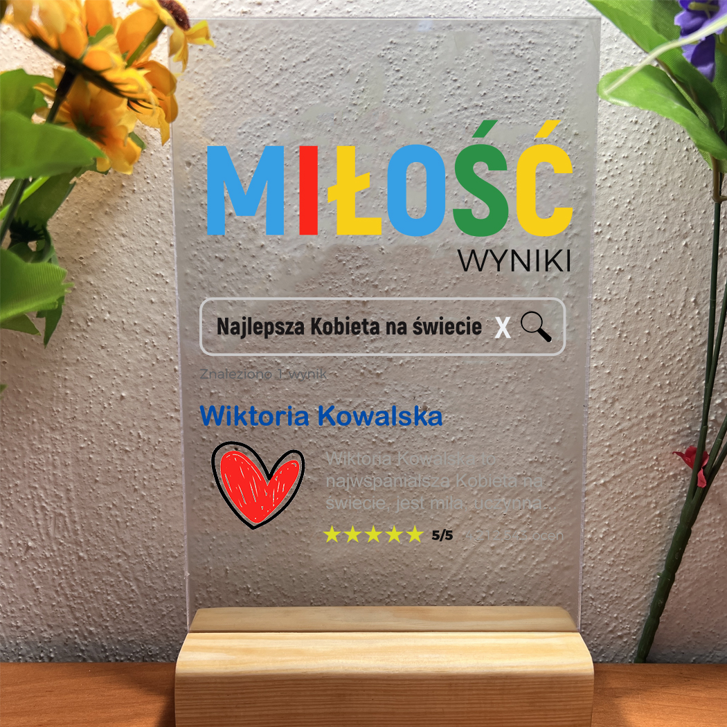 strona2 Szklana statuetka na drewnianej podstawce na dzień kobiet - obrazek 1