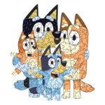 Puzzle w kształcie Bluey Blue niestandardowe kształty