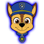 Lampka nocna w kształcie Chase Psi Patrol świecąca na różne kolory