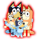 Lampka nocna w kształcie Bluey Blue świecąca na różne kolory