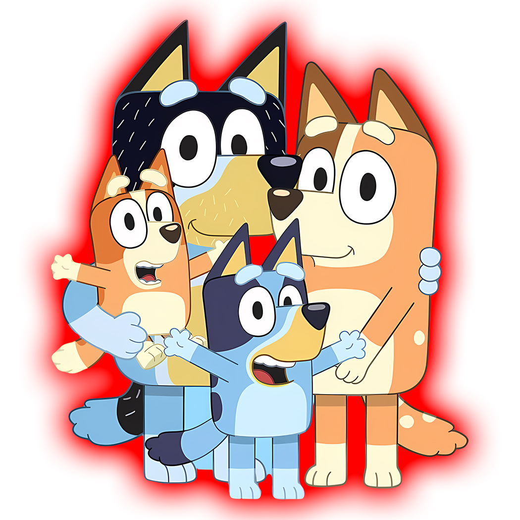 lampka-bluey Lampka nocna w kształcie Bluey Blue świecąca na różne kolory - obrazek 1