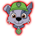 Lampka nocna w kształcie Rocky Psi Patrol świecąca na różne kolory