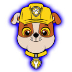 Lampka nocna w kształcie Rubble Psi Patrol świecąca na różne kolory