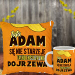 Prezent dla taty poduszka i kubek z imieniem