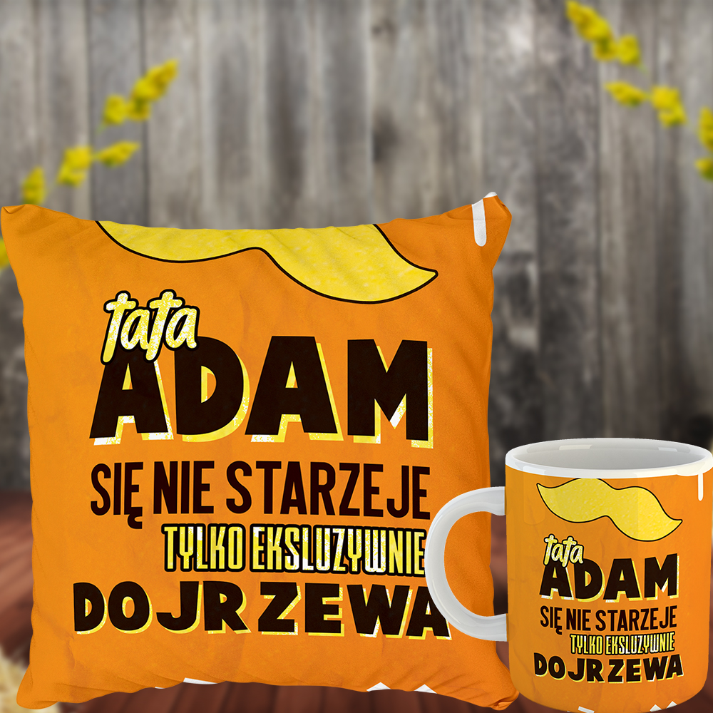 poduszka-i-kubek-na-dzien-ojca-2 Prezent dla taty poduszka i kubek z imieniem - obrazek 1