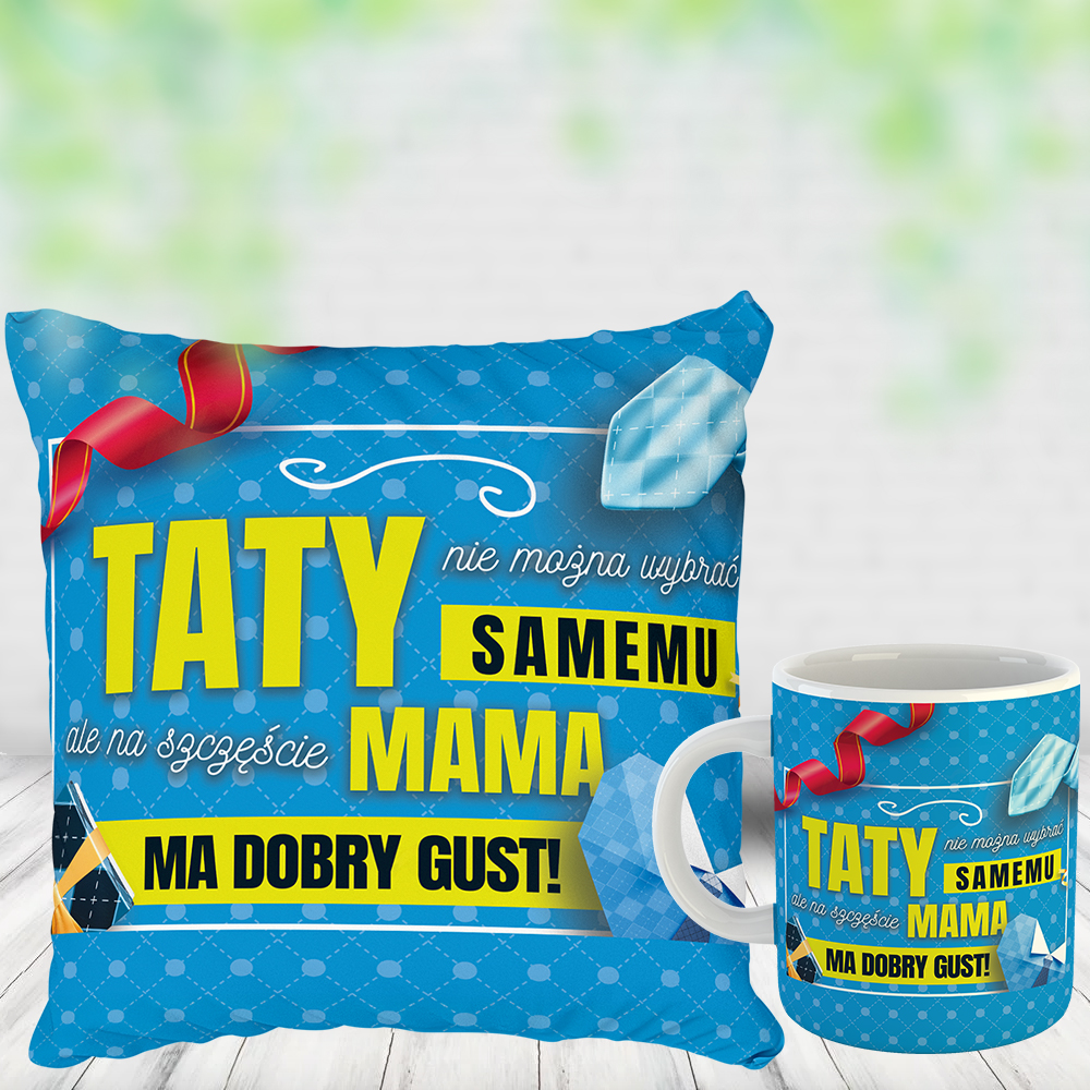 poduszka-i-kubek-na-dzien-ojca Prezent dla taty poduszka i kubek z napisem wzruszającym - obrazek 1