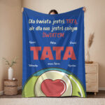 Personalizowany uroczy koc z nadrukiem na Dzień Ojca