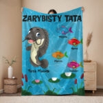 Personalizowany uroczy koc z nadrukiem na Dzień Ojca