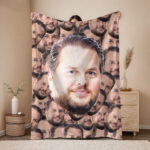 Personalizowany śmieszny koc z zdjęciem twarzy