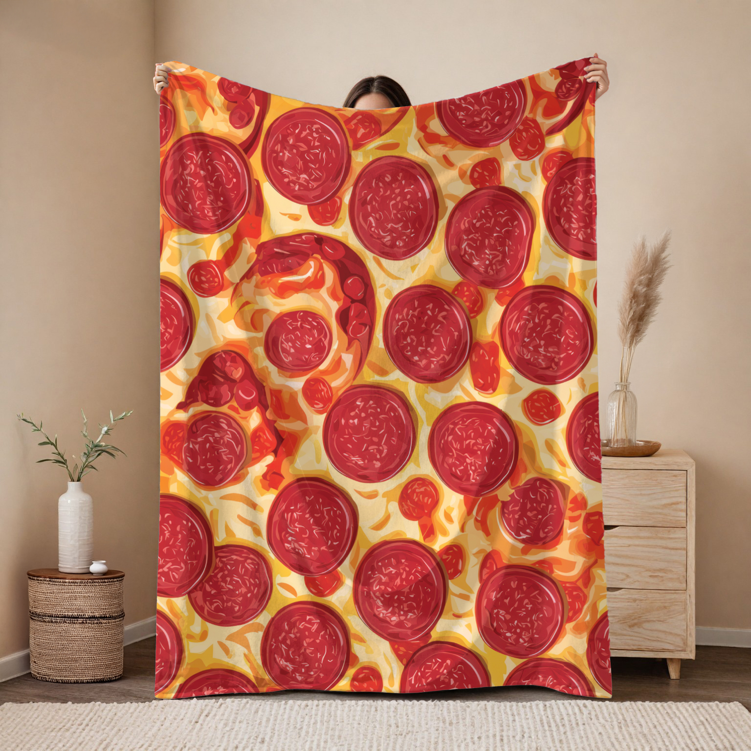 strona-koc-3 Śmieszny koc na prezent z nadrukiem pizzy - obrazek 1