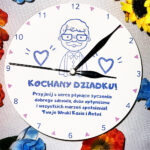 Personalizowany kolorowy zegar z napisem dla Dziadka
