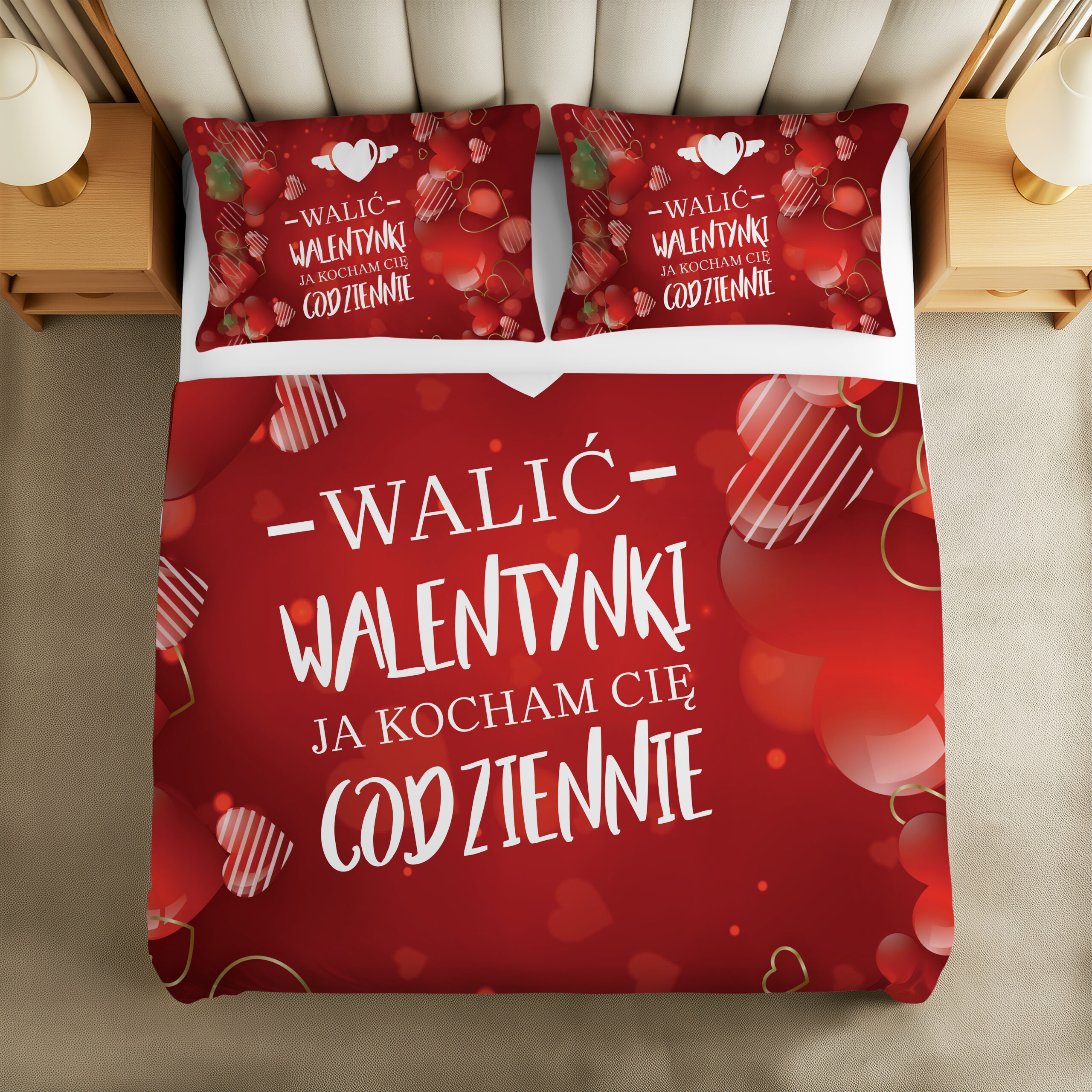 posciel-walentynkowa-1 Pościel na Walentynki z nadrukiem – romantyczna pościel na prezent - obrazek 1