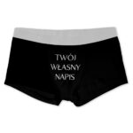 Bokserki z własnym napisem na Walentynki